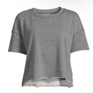 Secret Treasures Gray Cropped Short Sleeve Tee Size S